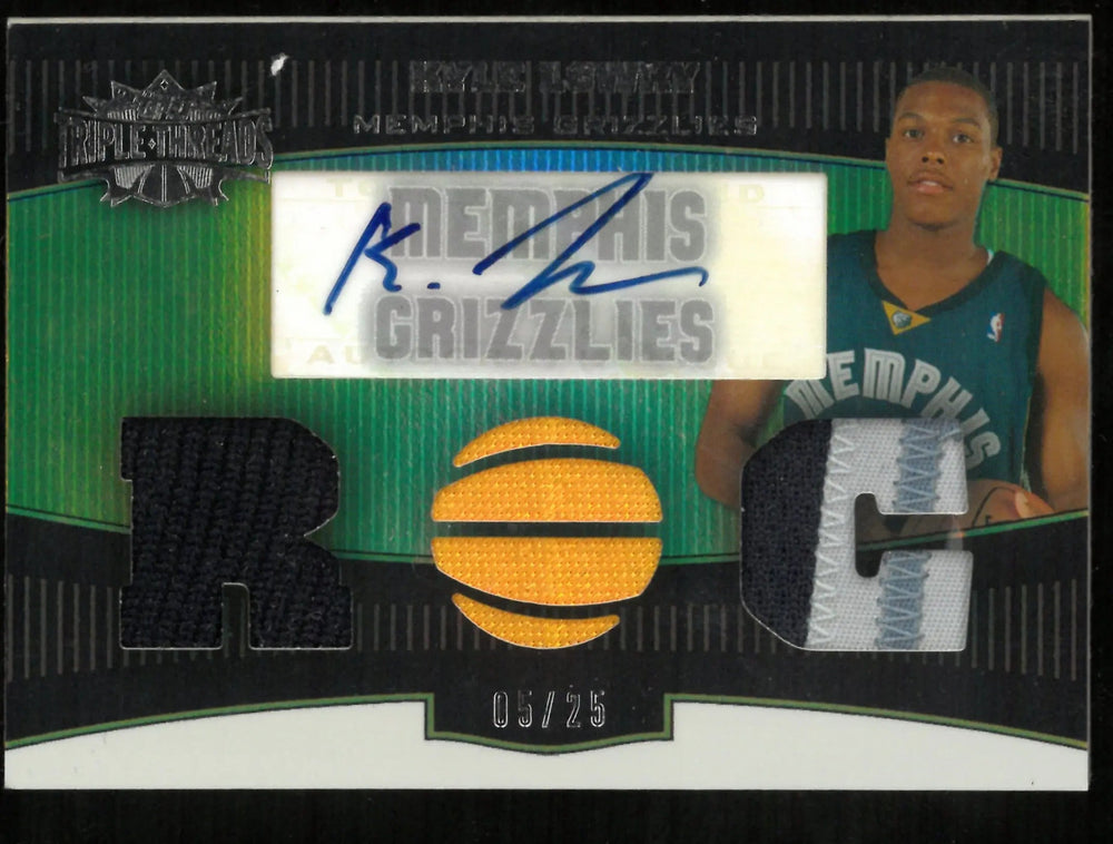 2007 Topps Kyle Lowry Rookie Triple Patch Auto /25