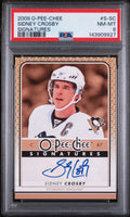 2009 O-Pee-Chee Signatures Autograph Sidney Crosby Auto PSA 8