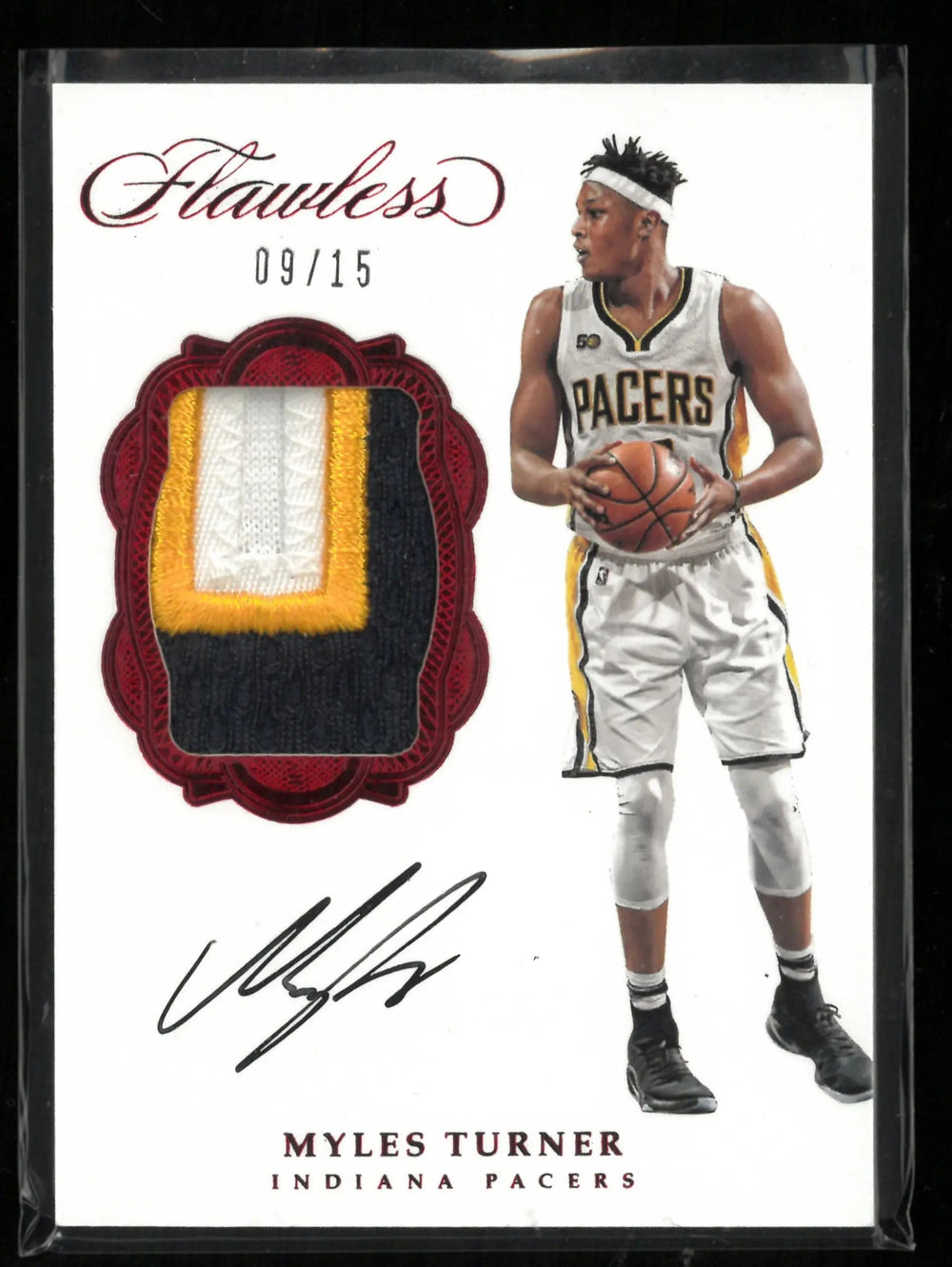 2016-17 Panini Flawless Basketball Patch AutographeMyles Turner /25 auto