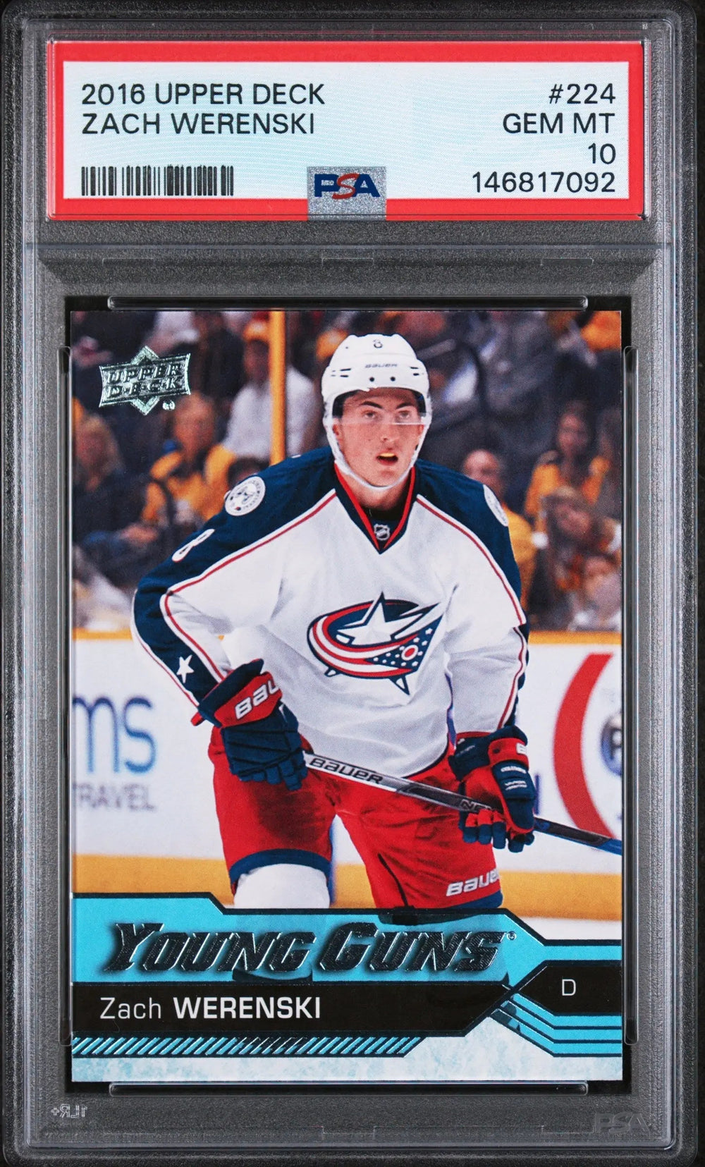 2016-17 Upper Deck Series One Zach Werenski Young Guns RC Rookie PSA 10