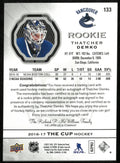 2016-17 Upper Deck The Cup Thatcher Demko Rookie Auto Patch /249