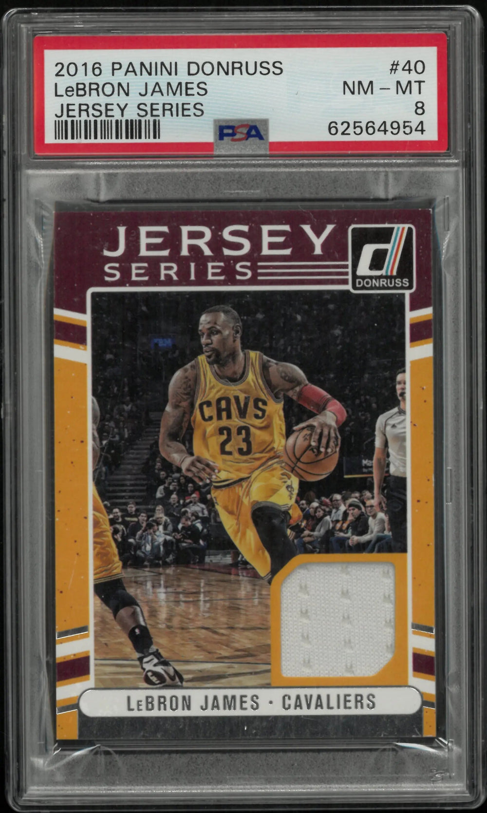 2016 Panini Donruss Jersey Series Patch LeBron James PSA 8