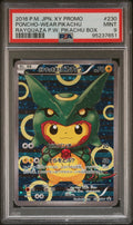 2016 Pokemon Japanese XY Promo Poncho-Wear Pikachu Rayquaza Pikachu Box PSA 9