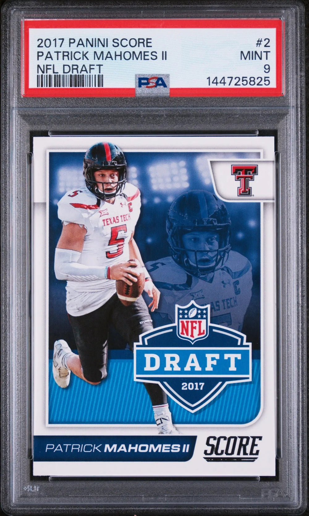 2017 Panini Score NFL Draft Rookie Patrick Mahomes II RC PSA 9