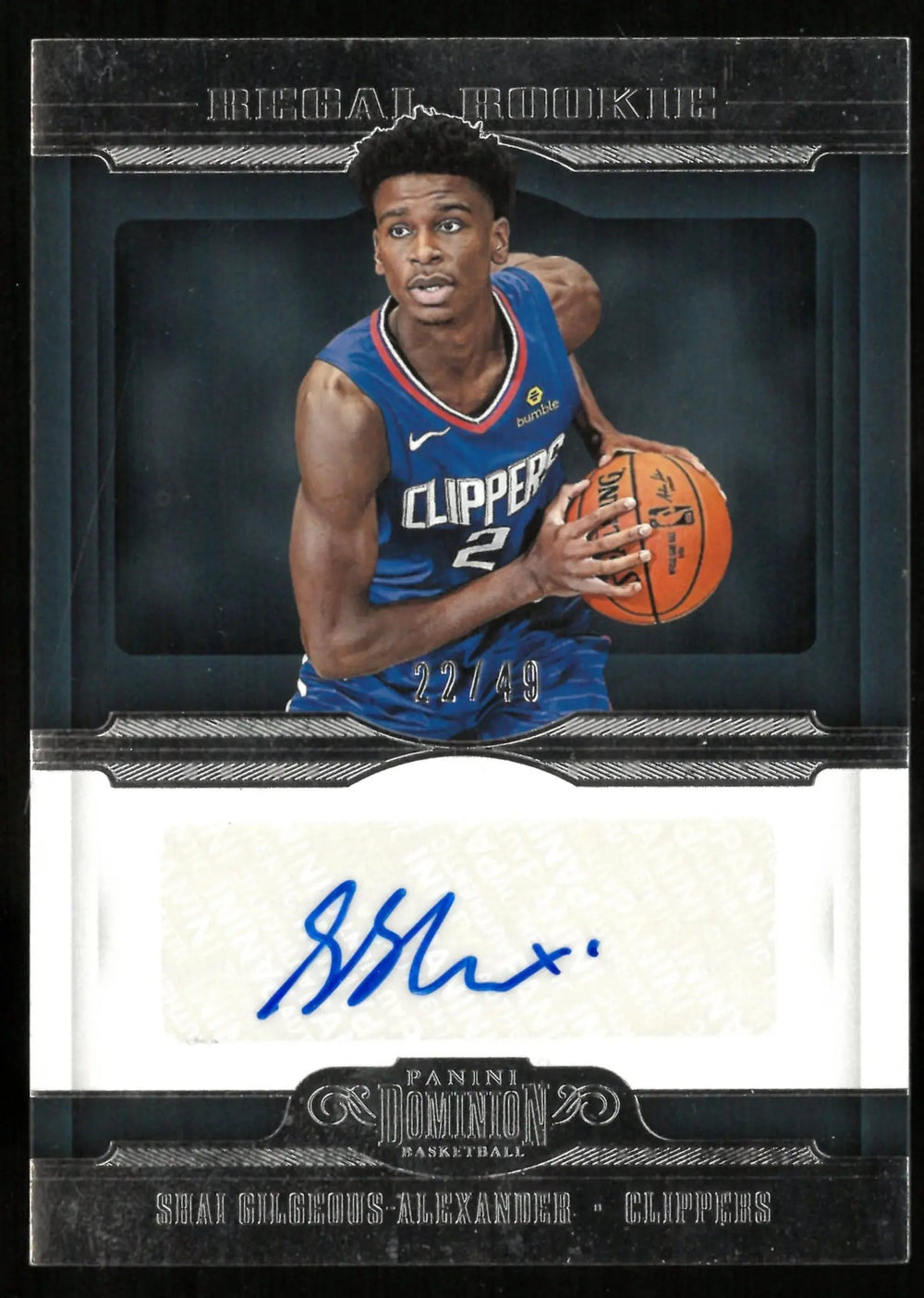 2018-19 Panini Dominion Basketball Shai Gilgeous-Alexander SGA RC Rookie Auto /49