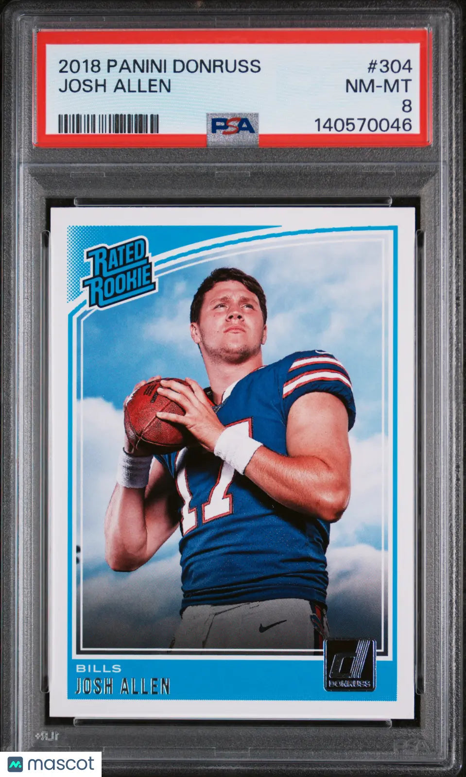 2018 Panini Donruss Rated Rookie Josh Allen RC PSA 8
