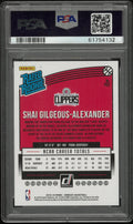 2018 Panini Donruss S. Gilgeous-Alexander 162 Green Yellow Laser Rookie RC PSA 9