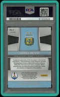 2018 Panini Prizm World Cup Lionel Messi #1 Green Orange Wave PSA 10