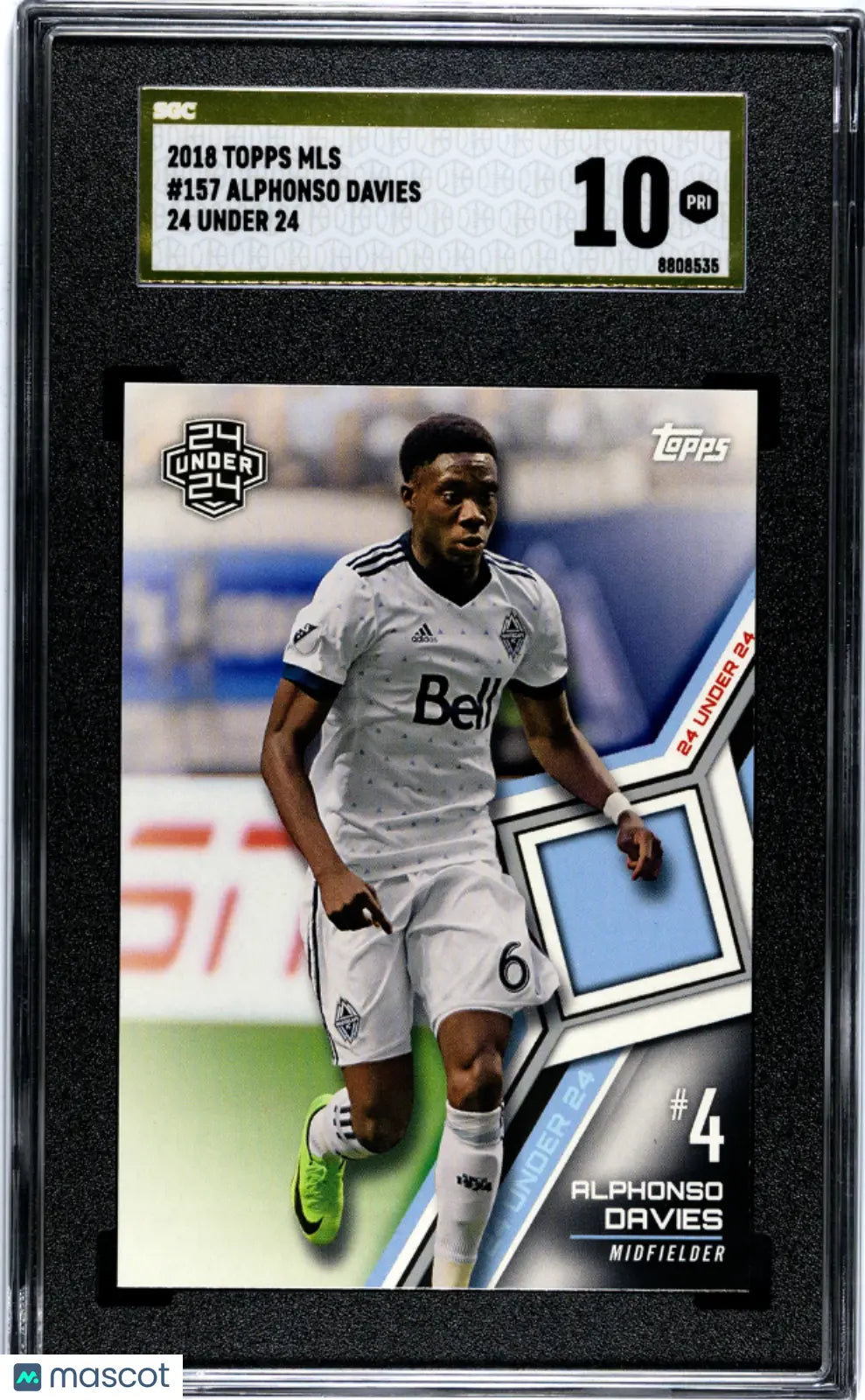 2018 Topps MLS Alphonso Davies #157 24 Under 24 SGC 10 Gold