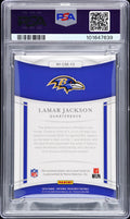 2019 National Treasures Colossal Materials Lamar Jackson NFL Shield 1/1 PSA 7