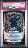 2019 Panini Obsidian Electric Etch Yellow Auto Franco Baresi 1/10 /10 PSA 8
