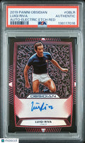 2019 Obsidian Soccer Auto Luigi Riva Electric Etch Red PSA Authentic