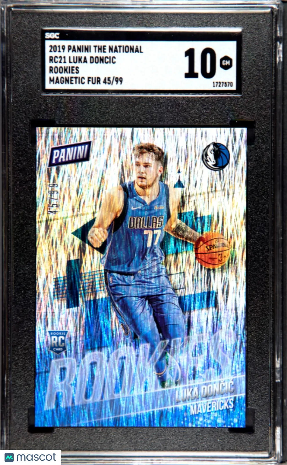 2019 Panini The National Luka Doncic Rookies Magnetic Fur SGC 10 /99 #RC21