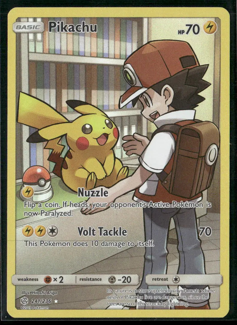 2019 Pokemon Cosmic Eclipse Secret Rare Pikachu 241/236