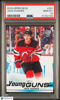 2019 Upper Deck Young Guns Jack Hughes RC Rookie #201 PSA 10