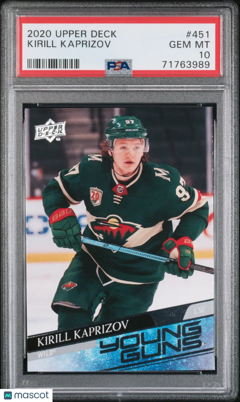 2020-21 Upper Deck Series 2 Kirill Kaprizov Young Guns RC Rookie #451 PSA 10