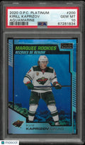 2020 O-Pee-Chee Platinum Kirill Kaprizov #200 Aquamarine PSA 10