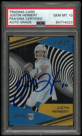 2020 Panini Chronicles Clear Vision Justin Herbert Autograph Auto PSA 10