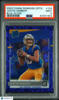 2020 Donruss Optic Justin Herbert Rated Rookie Blue Scope PSA 9