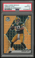 2020 Panini Mosaic Jordan Love RC Orange Fluorescent PSA 10 /25