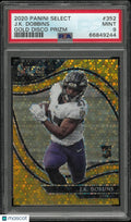 2020 Panini Select J. K. Dobbins #352 Gold Disco Prizm PSA 9 Rookie RC /10