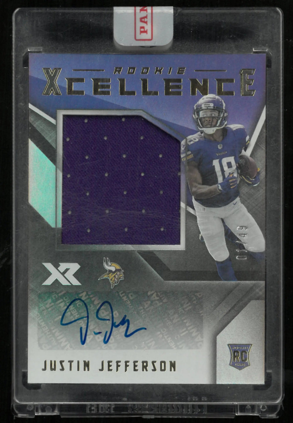 2020 Panini Xr Xcellence Rookie Justin Jefferson Rookie Patch Autograph Auto RC /49