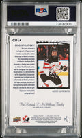 2020 UD The Cup Exquisite Col. Rookie Patch Auto Alexis Lafreniere PSA 9 /99