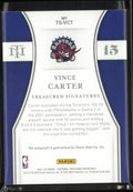 2021-22 Panini National Treasured Signature Vince Carter Autograph /10