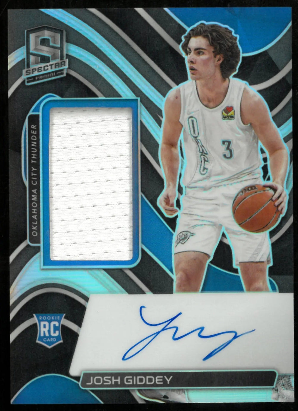 2021-22 Panini Spectra Silver Prizm Rookie Patch Auto Josh Giddey /149