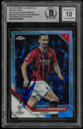 2021-22 Topps Chrome UCL Refractors Zlatan Ibrahimovic Auto Beckett 10