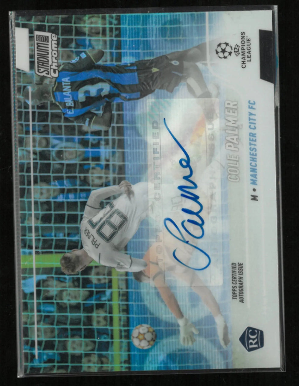 2021-22 Stadium Club Chrome UEFA CL Cole Palmer Auto Autograph Rookie RC