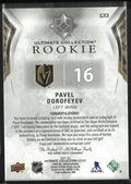 2021-22 UD Ultmiate Collection Rookie Patch Autograph Pavel Dorofeyev Auto RC/99