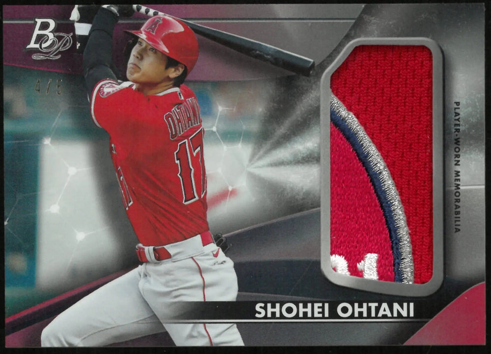 2021 Bowman Platinum Baseball Shohei Ohtani Platinum Patch /5