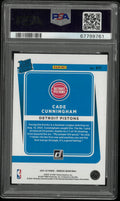 2021 Donruss Cade Cunningham Holo Green Yellow Laser PSA 10 Rookie RC