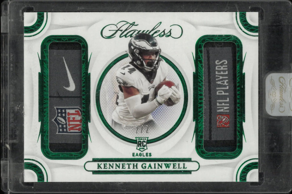 2021 Panini Flawless Rookie Patch Kenneth Gainwell Green /2 RC