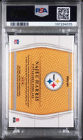 2021 Panini National Treasures Rookie Material Patch Auto Najee Harris /99 PSA 8