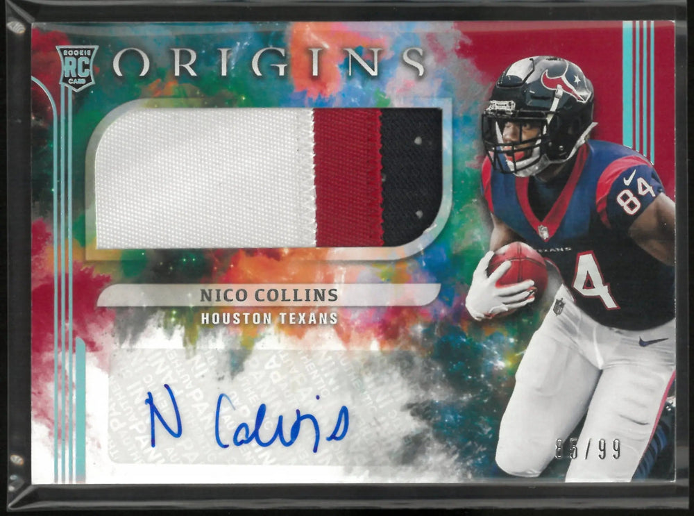 2021 Panini Origins Nico Collins Rookie Patch Autograph Auto RC /99