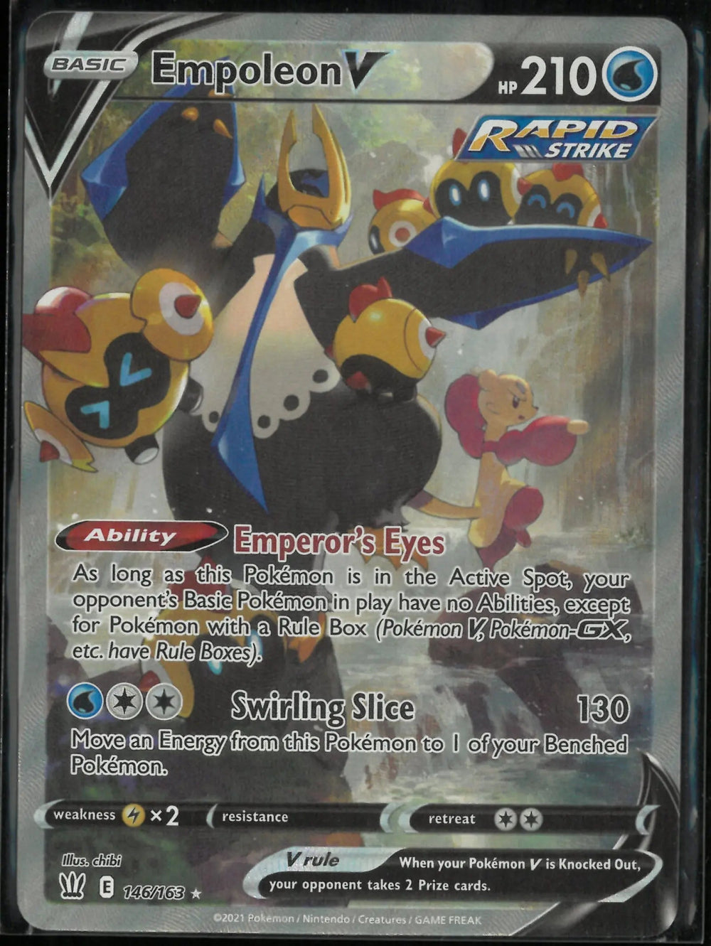 2021 Pokemon Battle Styles Ultra Rare Alternate Full Art Empoleon V 146/163