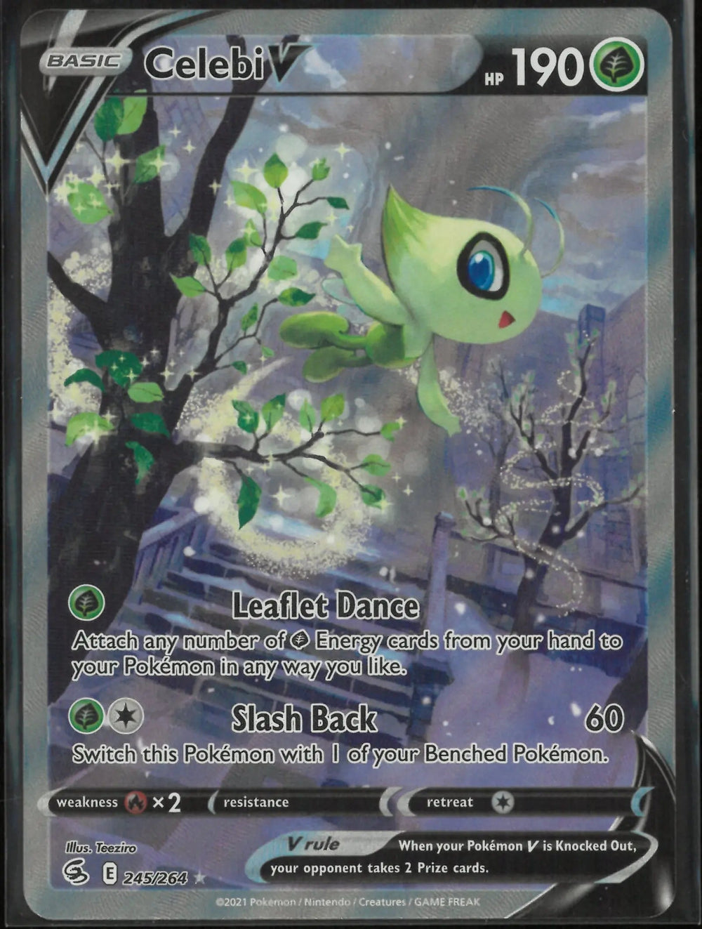 2021 Pokemon Fusion Strike Ultra Rare Alternate Full Art Celebi V 245/264