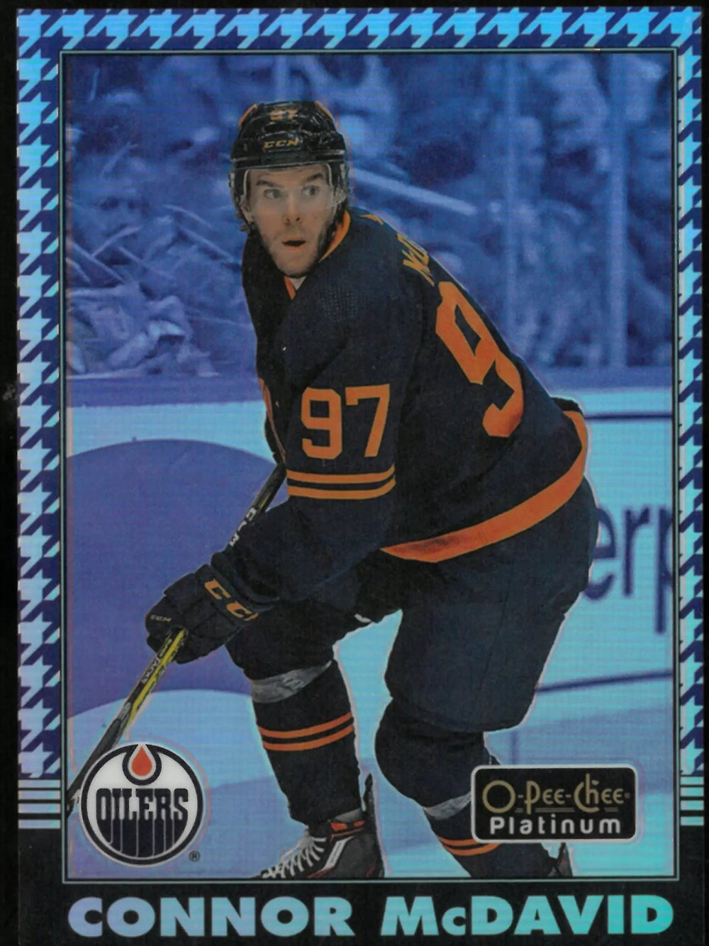 2021-22 O-Pee-Chee Platinum Connor McDavid Purple Houndstooth /15