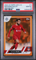 2022-23 Topps UCC Orange Foil Mohamed Salah /25 PSA 10