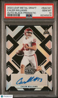 2022 Leaf Metal Football Draft Auto Caleb Williams RC Black Prismatic PSA 10 /15