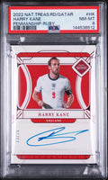 2022 Panini National Treasure FIFA RTQ Ruby Penmanship Auto Harry Kane /15 PSA 8