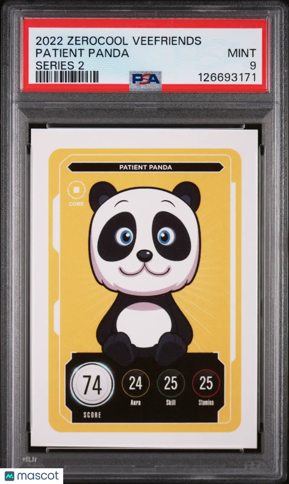 2022 Zerocool Veefriends Series 2 Patient Panda Series 2 PSA 9