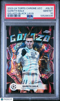 2023-24 Topps Chrome UCC Golazo Gareth Bale Black Lava PSA 10
