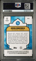 2023-24 Topps Merlin UCC Renaissance Khvicha Kvaratskhelia Red Refractor PSA 10
