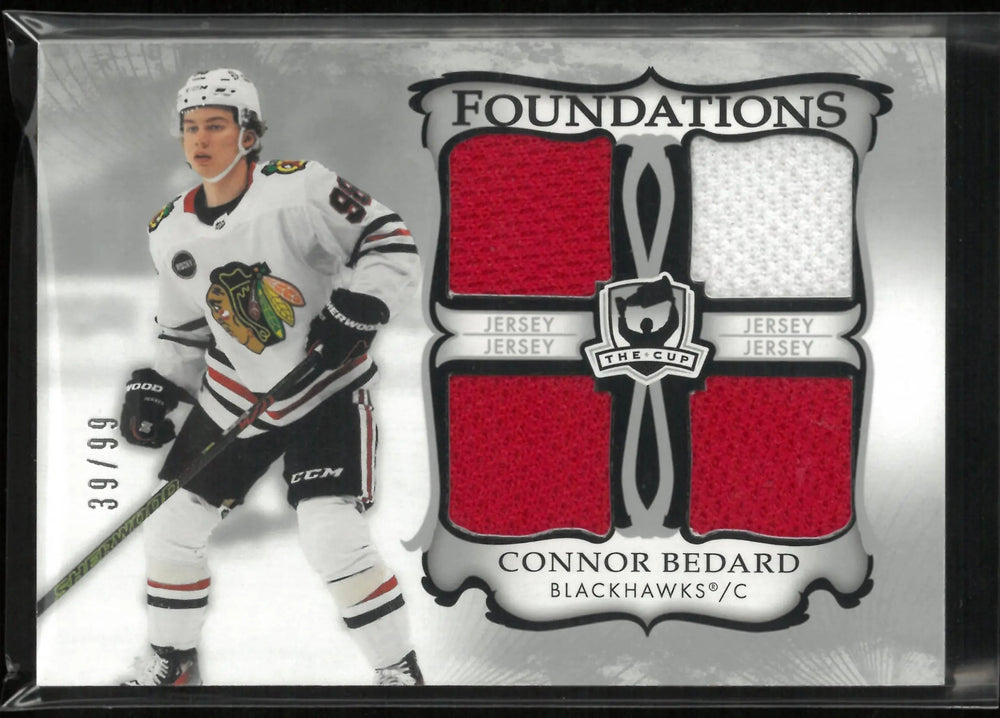 2023-24 Upper Deck The Cup Foundations Connor Bedard Jersey Patch 39/99