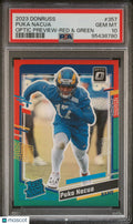 2023 Panini Donruss Puka Nacua Rated Rookie Optic Preview Red Green PSA 10