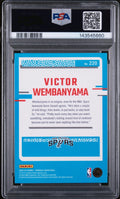 2023 Panini Donruss Rated Rookie Victor Wembanyama Holo Green Laser RC PSA 8