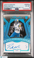 2023 Flawless Rookie Shadow Signatures Auto Puka Nacua Platinum 1/1 PSA 6